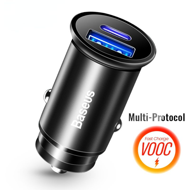 Car Charger Cigarette Lighter Support PPS SCP PD 3.0 QC 4.0 VOOC Warp Fast Charging For Car Charge Adapter Accessories