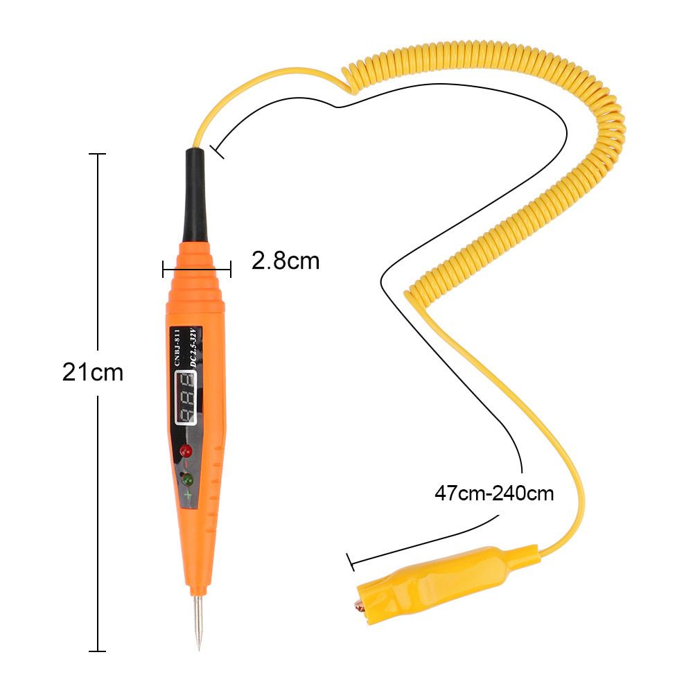 Car Electrical Circuit Test Pen Self Diagnosis Digital Display Voltage Test Pen Power Probe Pencil Car Diagnostic Tools Detector