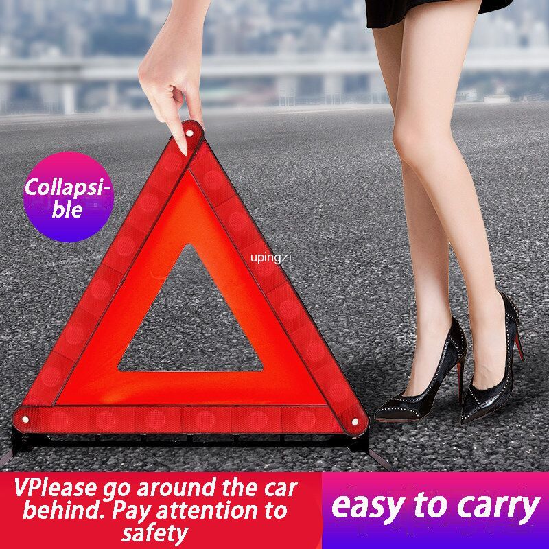 Car Emergency Breakdown Warning Triangle Car Stop Sign Tripod Road Flasher Triangle Emergency Warning Sign