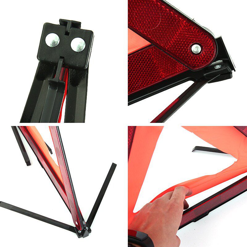 Car Emergency Breakdown Warning Triangle Car Stop Sign Tripod Road Flasher Triangle Emergency Warning Sign