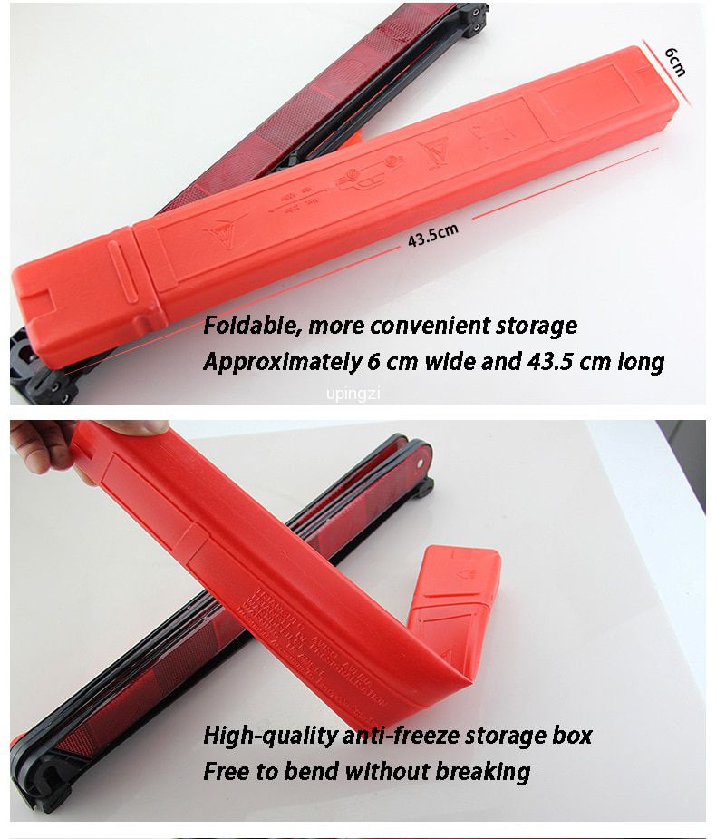 Car Emergency Breakdown Warning Triangle Car Stop Sign Tripod Road Flasher Triangle Emergency Warning Sign