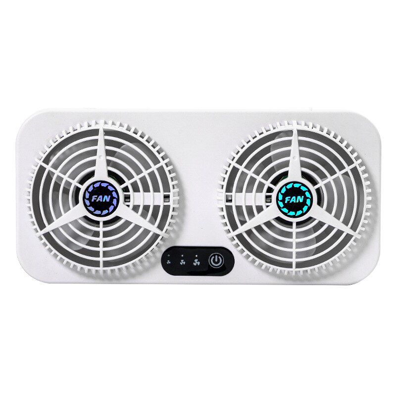 Car Exhaust Fan Auto Portable USB Electric Dual Fans Car Cooling Table Desk Home Ventilation Cooler 3 Speed Air Circulation Fan