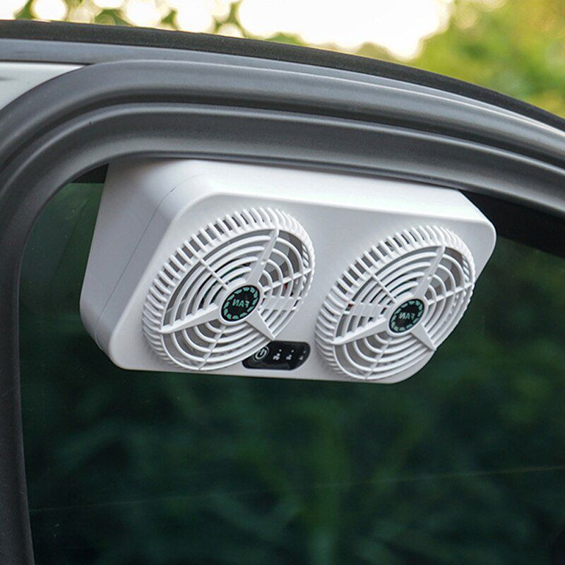 Car Exhaust Fan Auto Portable USB Electric Dual Fans Car Cooling Table Desk Home Ventilation Cooler 3 Speed Air Circulation Fan