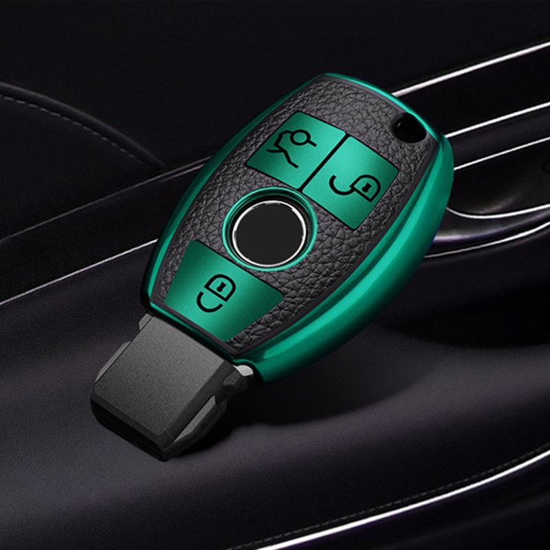 Car Key Case Cover Key Bag For Mercedes Benz A B C S Class AMG CLA GLC GLA W221 W204 W205 W176 Holder Shell Keychain Accessories