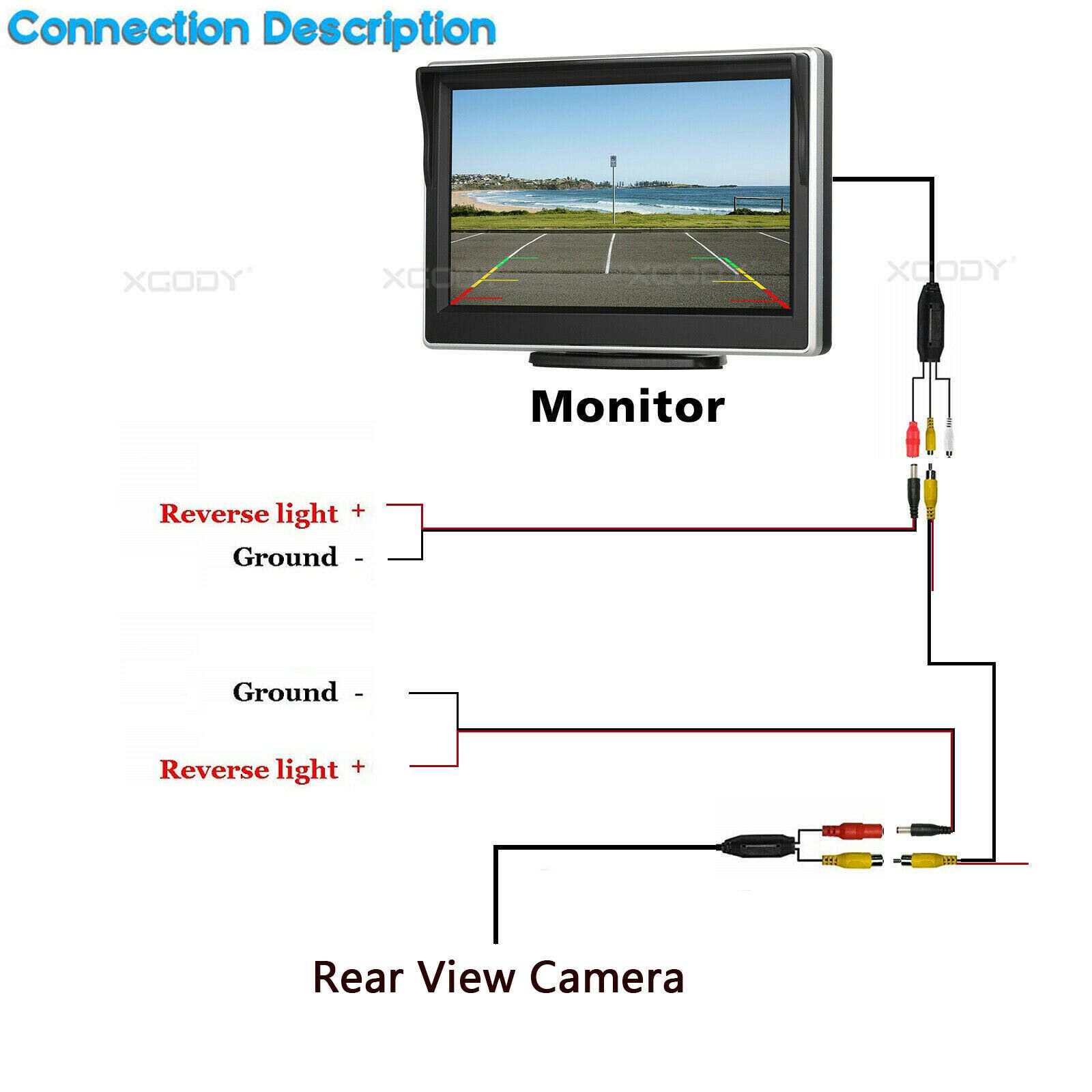 5 Inch Car Monitor TFT LCD HD Digital Screen 2 Way Video Input Colorful For Reverse Rear View Camera Monitor LCD Backup Parking