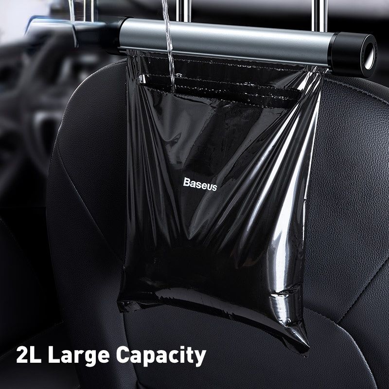 Car Organizer Metal Trash Can with 40pcs Storage Garbage Container Bags Holder for Auto Back Seat Organizer in the Car