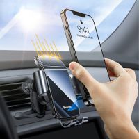 Car Phone Holder Smart Sensor Solar Power Wireless Car Electric Air Vent Holder for iPhone Samsung Xiaomi Phone Holder