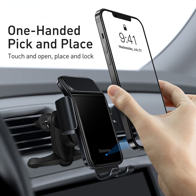 Car Phone Holder Smart Sensor Solar Power Wireless Car Electric Air Vent Holder for iPhone Samsung Xiaomi Phone Holder