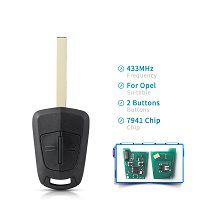 Car Remote Control Key For D System Opel Vauxhall Astra H 2004 - 2009 Zafira B 2005-2013 433MHz PCF7941 Chip HU100 Blade