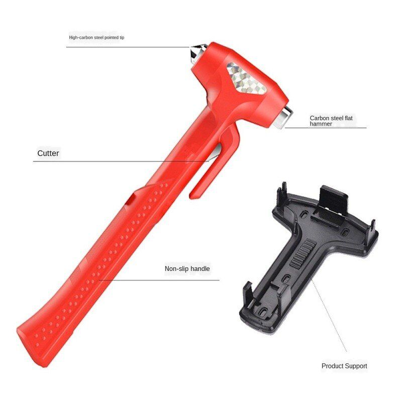 Car Safety Hammer Car Broken Window Glass Breaker Bus Lifesaving Hammer Life Seatbelt Cutter Rescue Tool Outdoor Escape Utensil