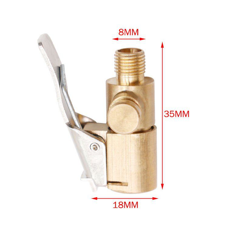 OBD2 Car Auto Brass 8mm Tyre Wheel Tire Air Chuck Inflator Pump Valve Clip Connector For Compressor Car Accessories