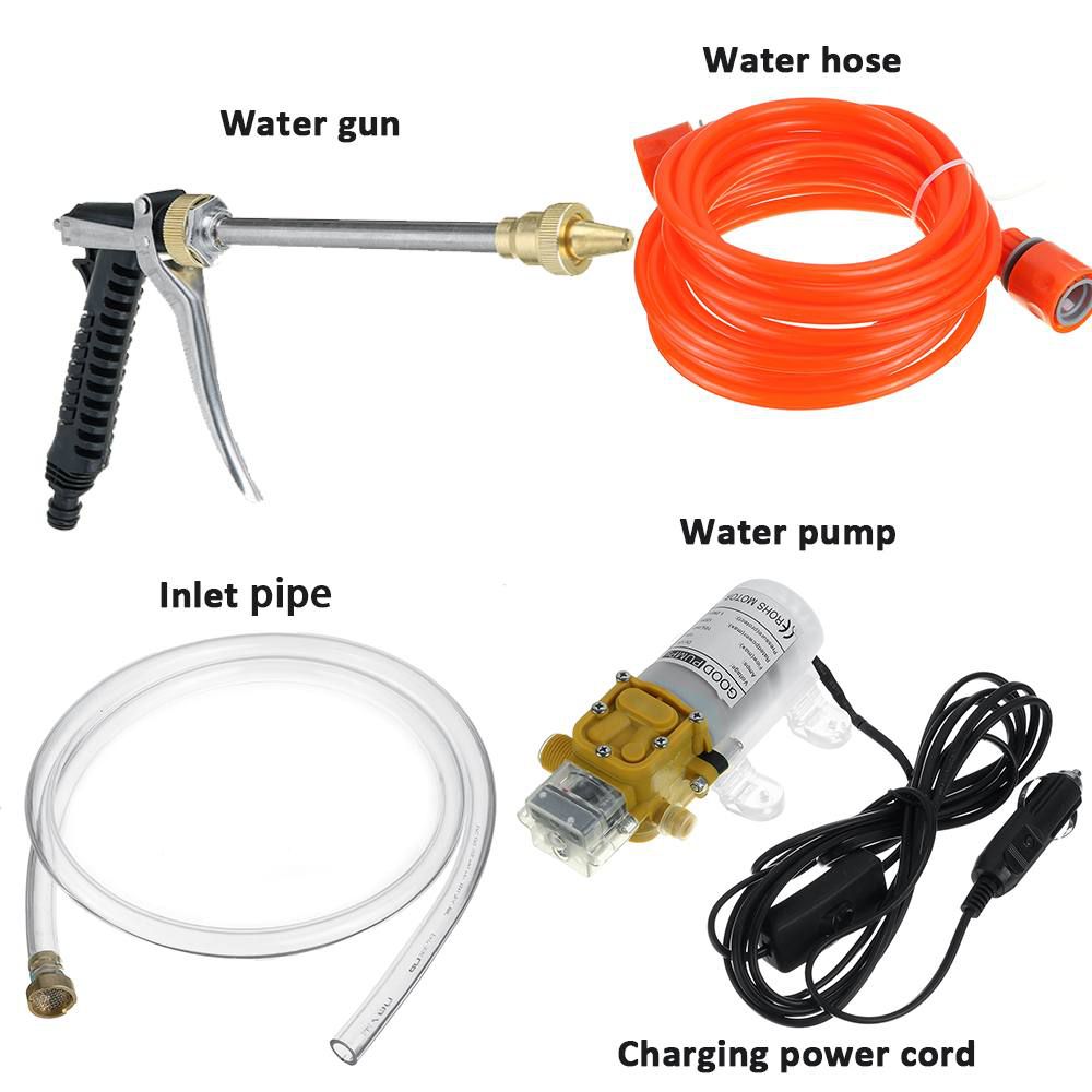 12V 250PSI Household Car Cleaning 120w Portable Pump High Pressure Washer Electric Car Wash Water Gun Car Washer Washing Machine