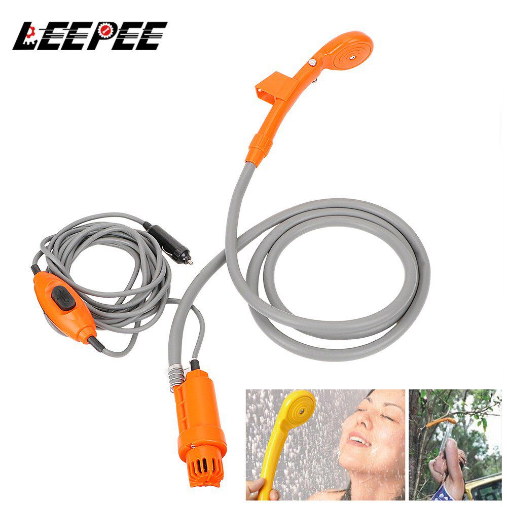 Car Washing DC 12V Car Washer Universal Outdoor Camping Travel Shower Portable Car Shower with Cigarette Lighter Cleaning Tool