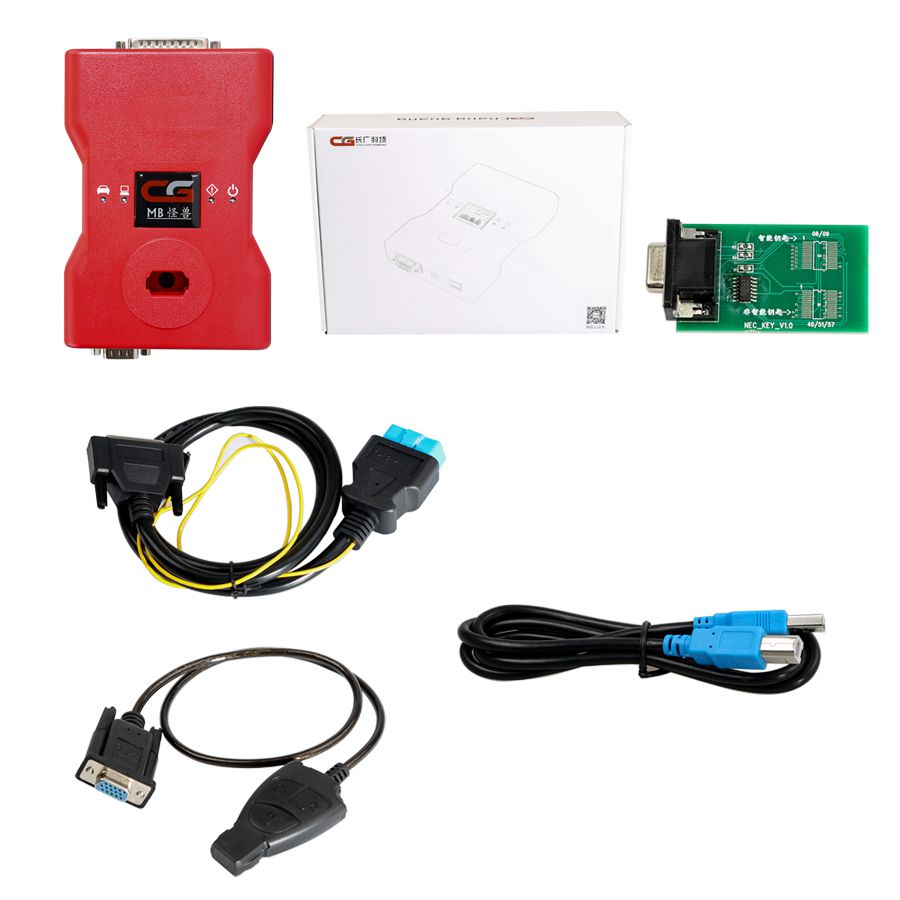 Original CGDI Prog MB Benz Car Key Programmer  Plus Xhorse EIS/ELV Test Line a Free CGDI ELV ESL Renew Emulator