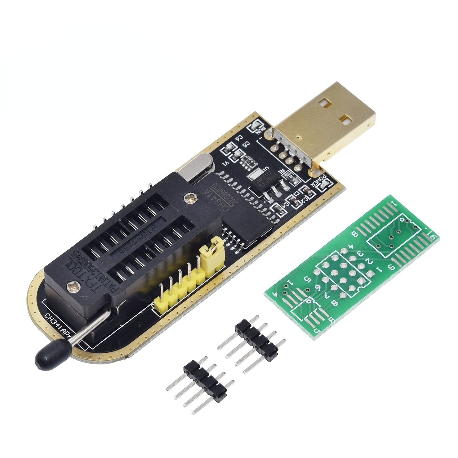 CH341A 24 25 Series EEPROM Flash BIOS USB Programmer Module SOIC8 SOP8 Test Clip For EEPROM 93CXX / 25CXX / 24CXX for arduino