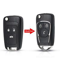 Chevrolet Cruze Lova Buick For VAUXHALL Opel Astra Zafira Flip Key 2/3 Buttons Modified Remote Key Shell HU100 Blade