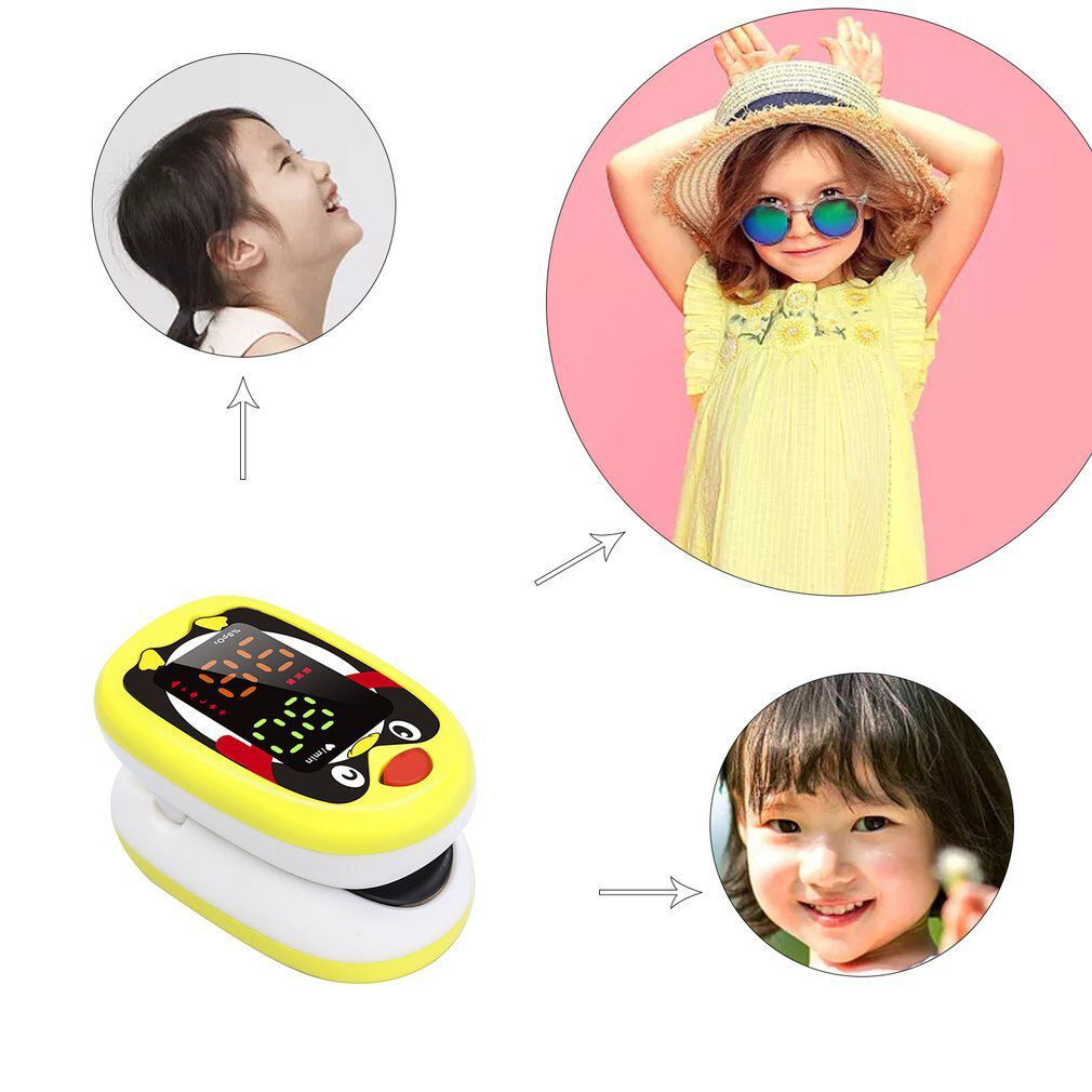 Children's Oximeter Fingertip Saturation Detection Pulse Smart Finger Clip Wireless Portable LED Oximeter Heart Rate Monitor