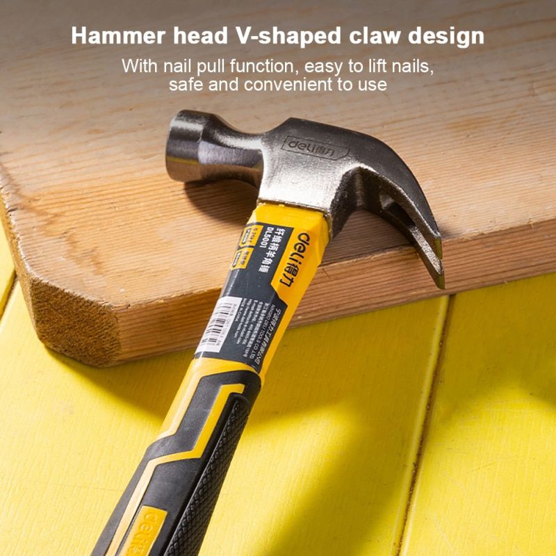 Claw Hammer Woodworking Nail Hammer Portable Tools Non-slip Electrical Plumbing Repair Hand Tool Instruments