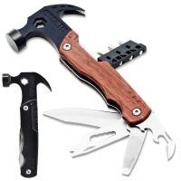 Portable Pocket Multitool Claw Hammer Stainless Steel Tool With Nylon Sheath Can Opener Outdoor Survival Camping Hunting Hiking