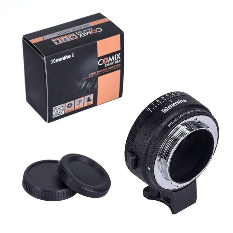 CM-NF-NEX Manual Focus Lens Mount Adapter Ring for Nikon G,F,A,I,S,D Lens to use for Sony NEX E Mount Cameras