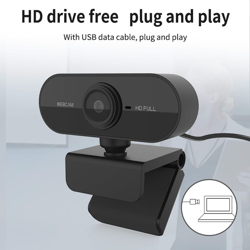 Full HD 1080P Webcam Computer PC Web Camera With Microphone Rotatable Cameras For Live Broadcast Video Calling Conference Work