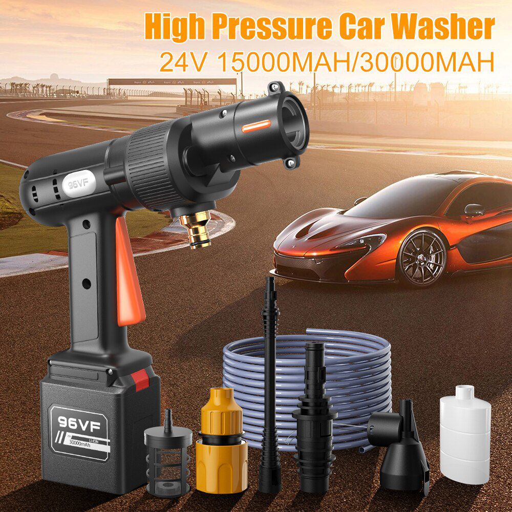 Cordless High Pressure Water Gun Portable Car Washer 600W 30000MAH 32BAR Electric Car Wash Machine for Makita 25 V Battery