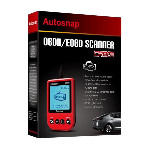 CR801 OBDII/EOBD Code Reader Red