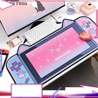 Cute Cat Ear Big Mouse Pad Computer Keyboard Desk Mat Large Gamer mousepad Pink Girl Cartoon Kawaii Gaming Accessories