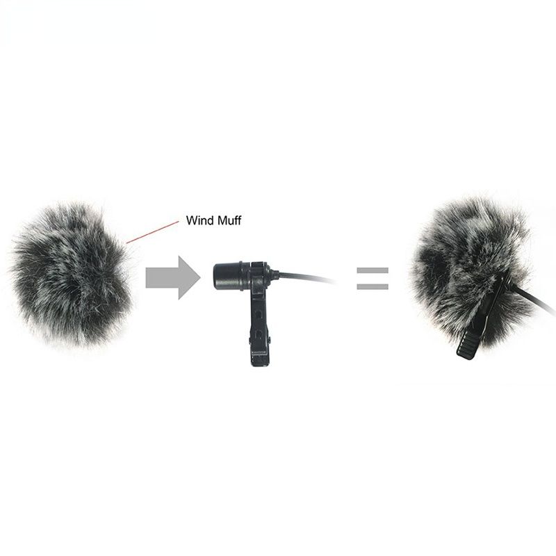 Windmuff CVM-MF1 Outdoor Furry Microphone Windscreen for Clip on Lavalier Lapel Microphone(3 Pack)