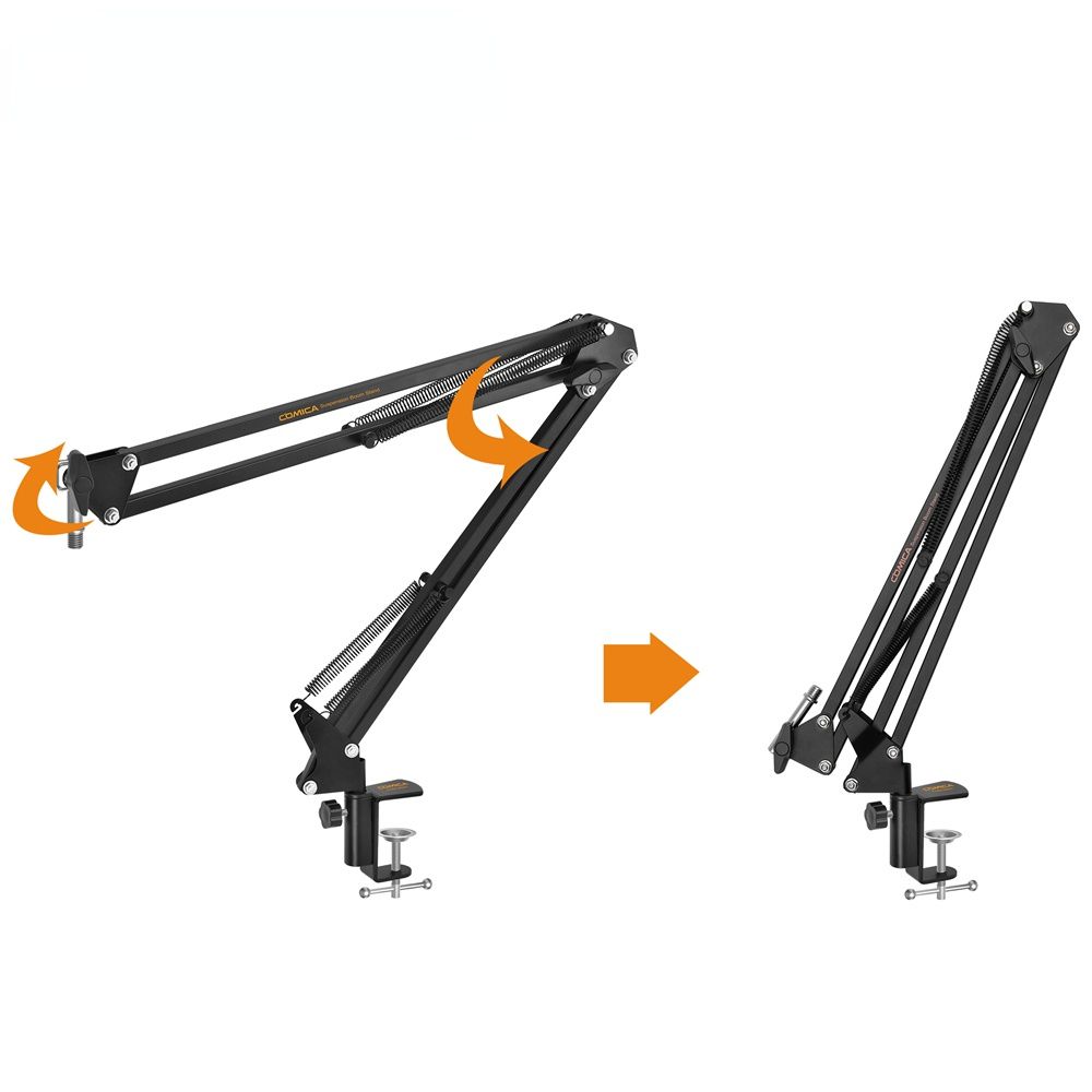 CVM-MS01 Suspension Boom Mic Stand,Microphone Hanging Bracket with 3/8 and 5/8 Threaded Hole