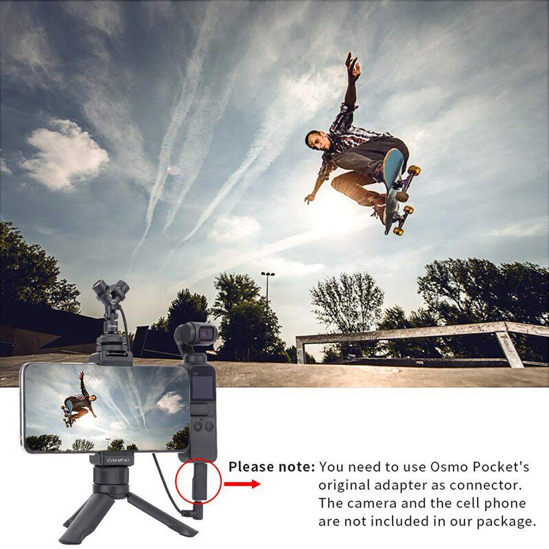 CVM-MT-K1 Smartphone Video Kit with 3.5mm Stereo Video Microphone Tripod Mount Handheld Phone Holder for DJI Osmo Pocket