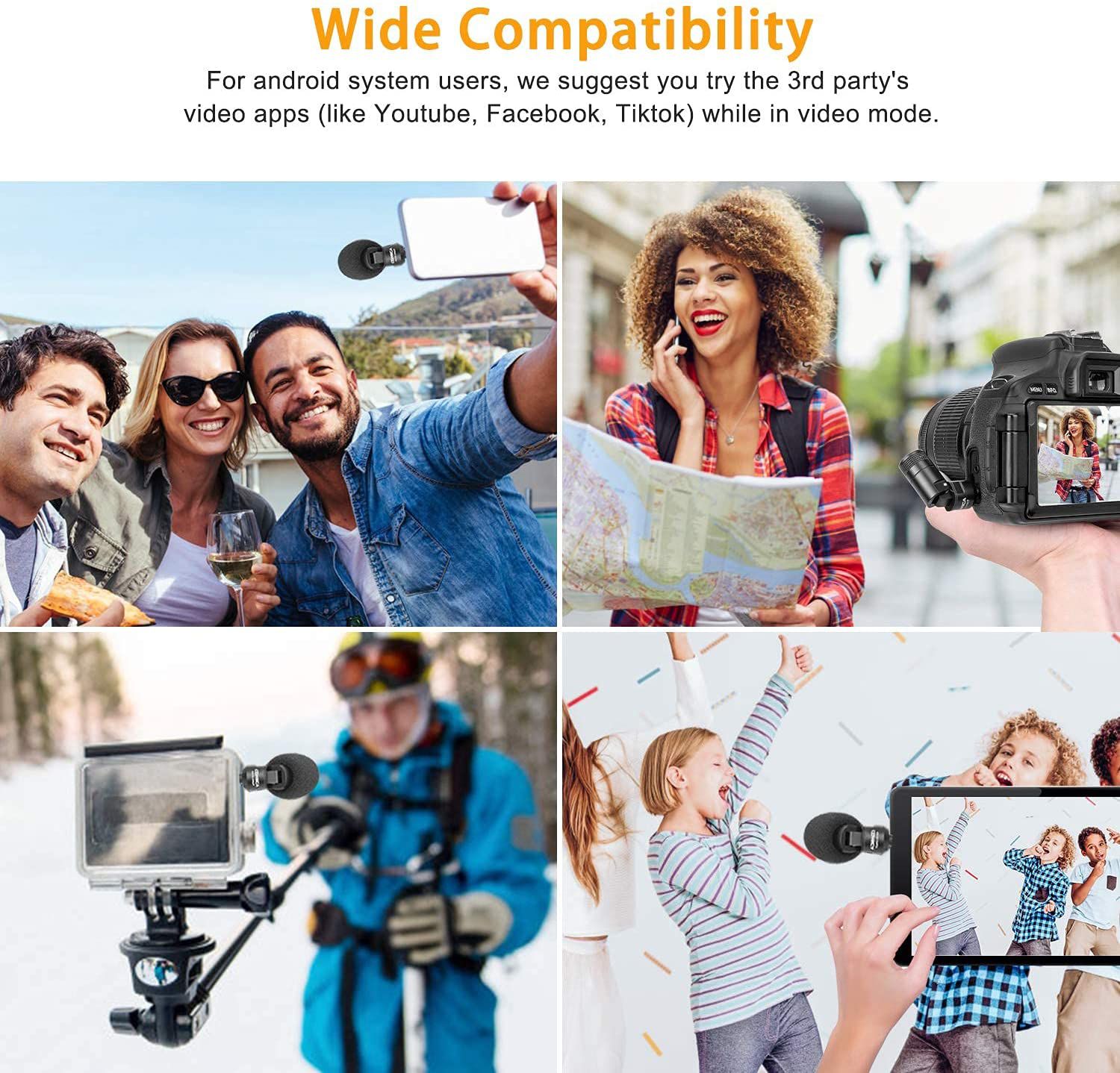 CVM-VS07C Condenser Microphone Mini Video Mic for iPhone Samsung Smartphone Laptop Camera Gopro Youtube Recording Vlog