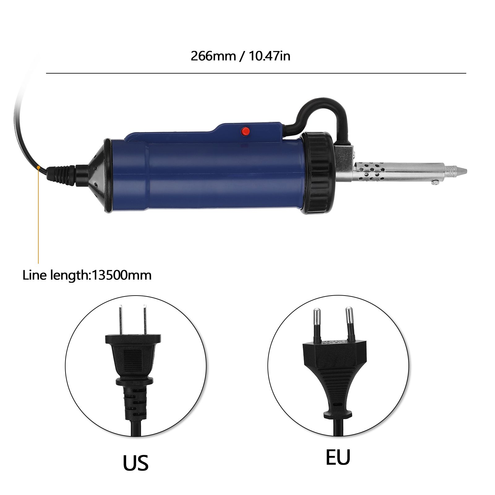 Desoldering Machine ADT03 Automatic Portable Electric Solder Tin Sucker Vacuum Soldering Remove Pump with 3 Suction Nozzle