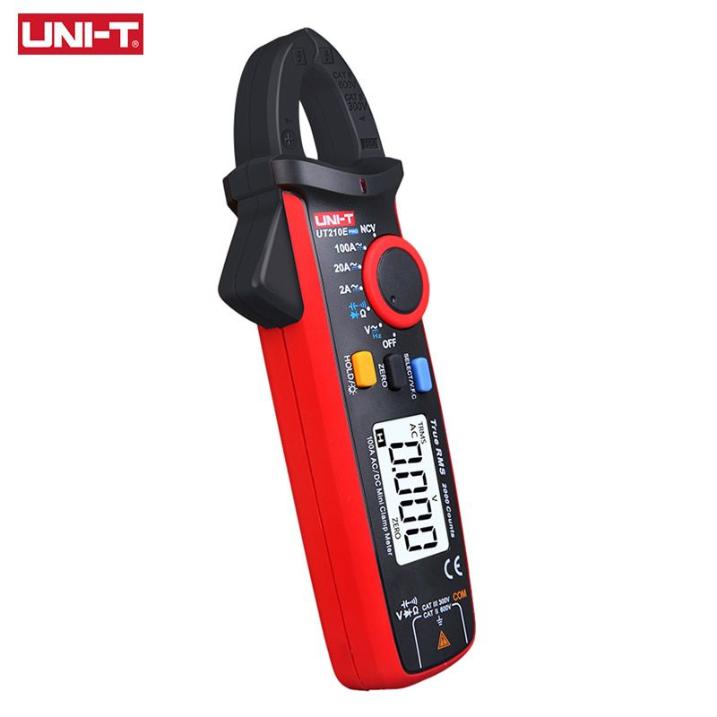 UNI-T UNI T UT210E Pro Digital AC DC Current Clamp Meter True RMS Pliers Ammeter Multimeter Resistance Frequency Tester