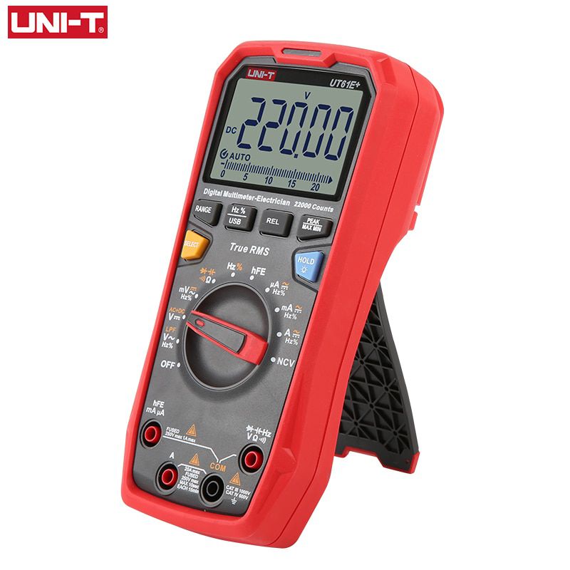 UNI-T UT61E+ True RMS Multimeter Digital Auto Range Unit True RMS  meter 22000 Digits Display  220mF Large Capacitance Testing