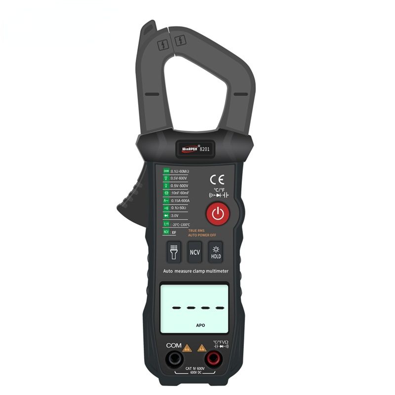 Digital Clamp Meter Auto Range 600A DC AC Volt Current Amp Ohm Capacitance Diode Temp Tester RMS NVC Mulimeter Ammeter