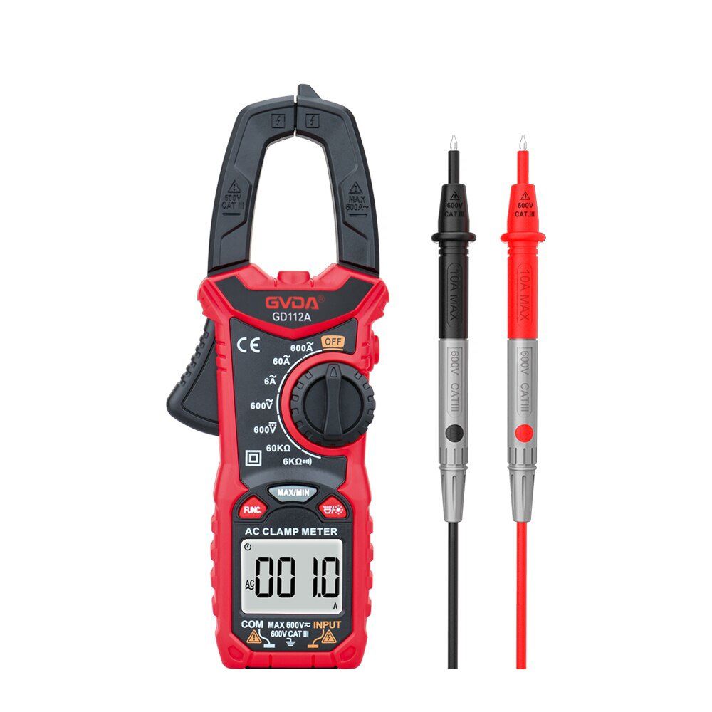 GD112A GD112B GD112C Digital Clamp Meter AC DC Current NCV Multimeter Pinza Amperimetrica True RMS Capacitance Ohm Hz Temperature Voltage Tester