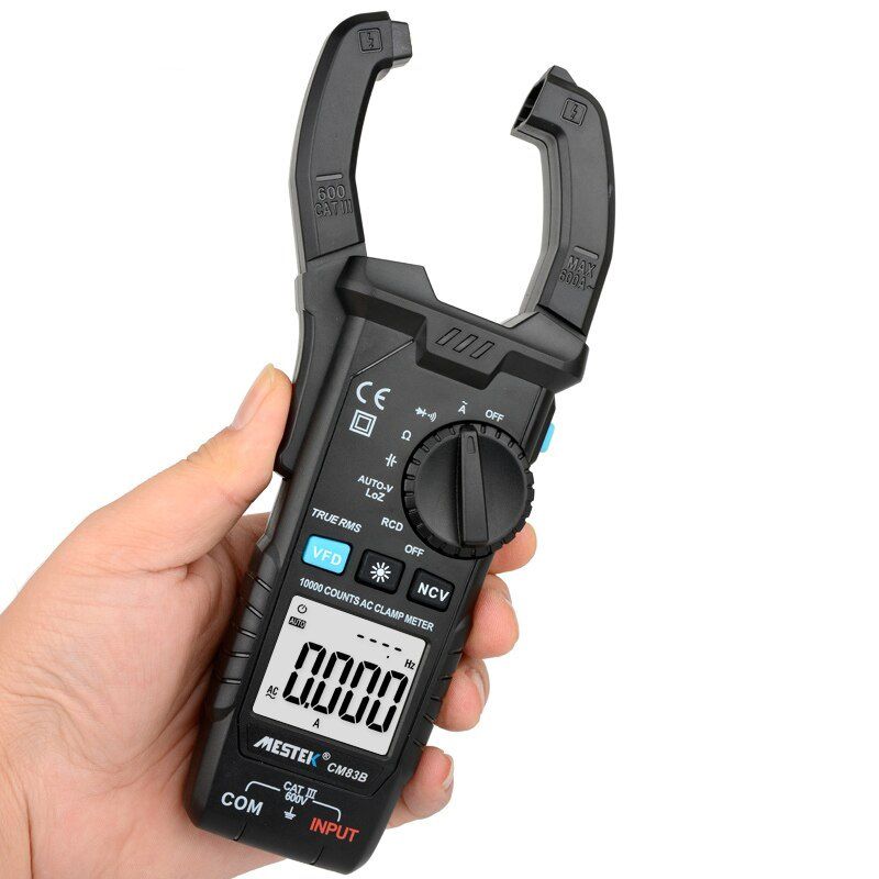 CM83A CM83B CM83C CM83D Digital Clamp Meter 600A DC Current  AC/DC Voltage Ohm True RMS Auto Range VFD Capacitance NCV Tester Ammeter Multimeter