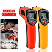 Digital Infrared Thermometer C/F Non Contact Infrared Thermometer Pyrometer IR Laser Temperature Meter Gun -50~380/600 Degree