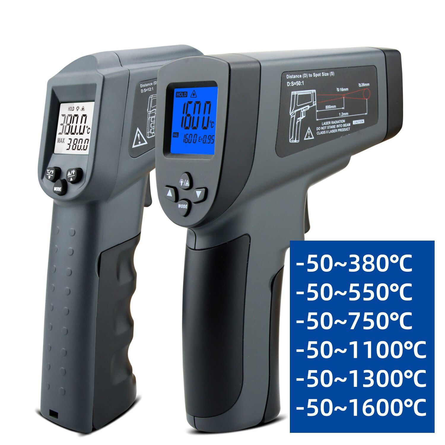 Digital Infrared Thermometer infrarojo digital thermometer Laser Temperature Meter Gun Industrial Laser Pyrometer IR Thermometer