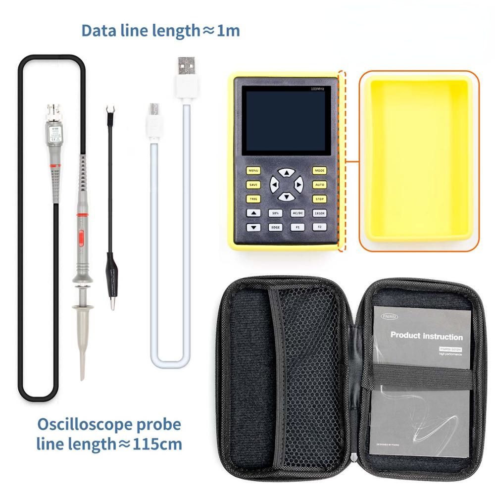 FNIRSI-5012H 2.4-inch  Screen Digital Oscilloscope 500MS/s Sampling Rate 100MHz Analog Bandwidth Support Waveform Storage