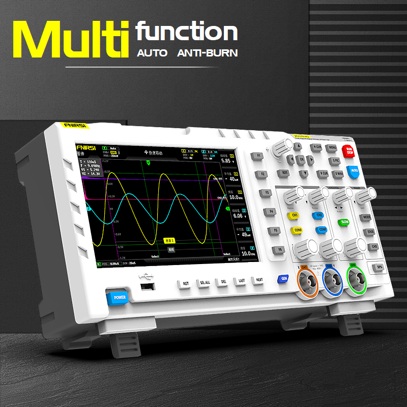 FNIRSI-1014D Digital Oscilloscope 2 In 1 Dual Channel Input Signal Generator 100MHz* 2 Ana-log Bandwidth 1GSa/s Sampling Rate