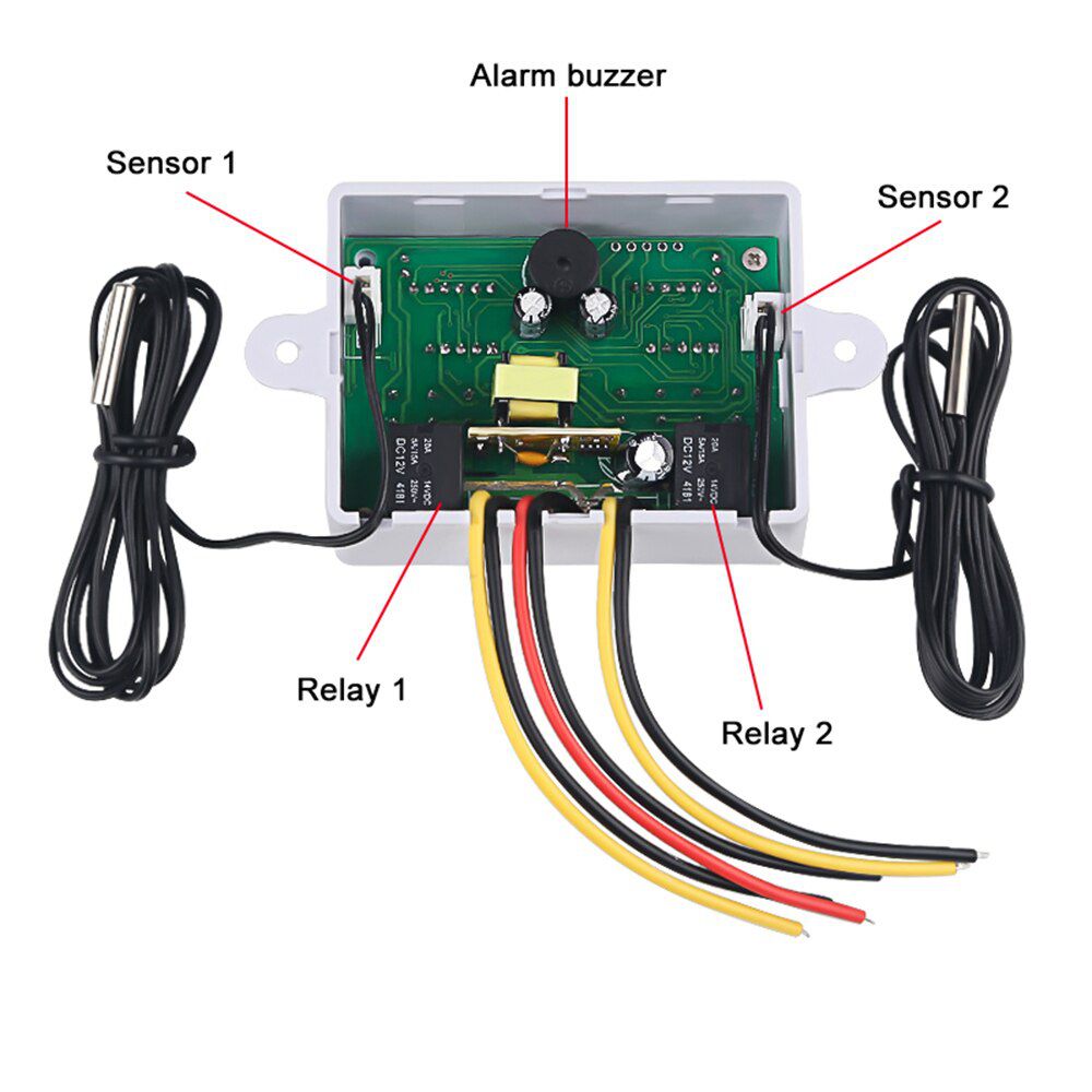 Digital Thermostat Temperature Controller Two Relay Output Thermoregulator for incubator Heating Cooling XK-W1088