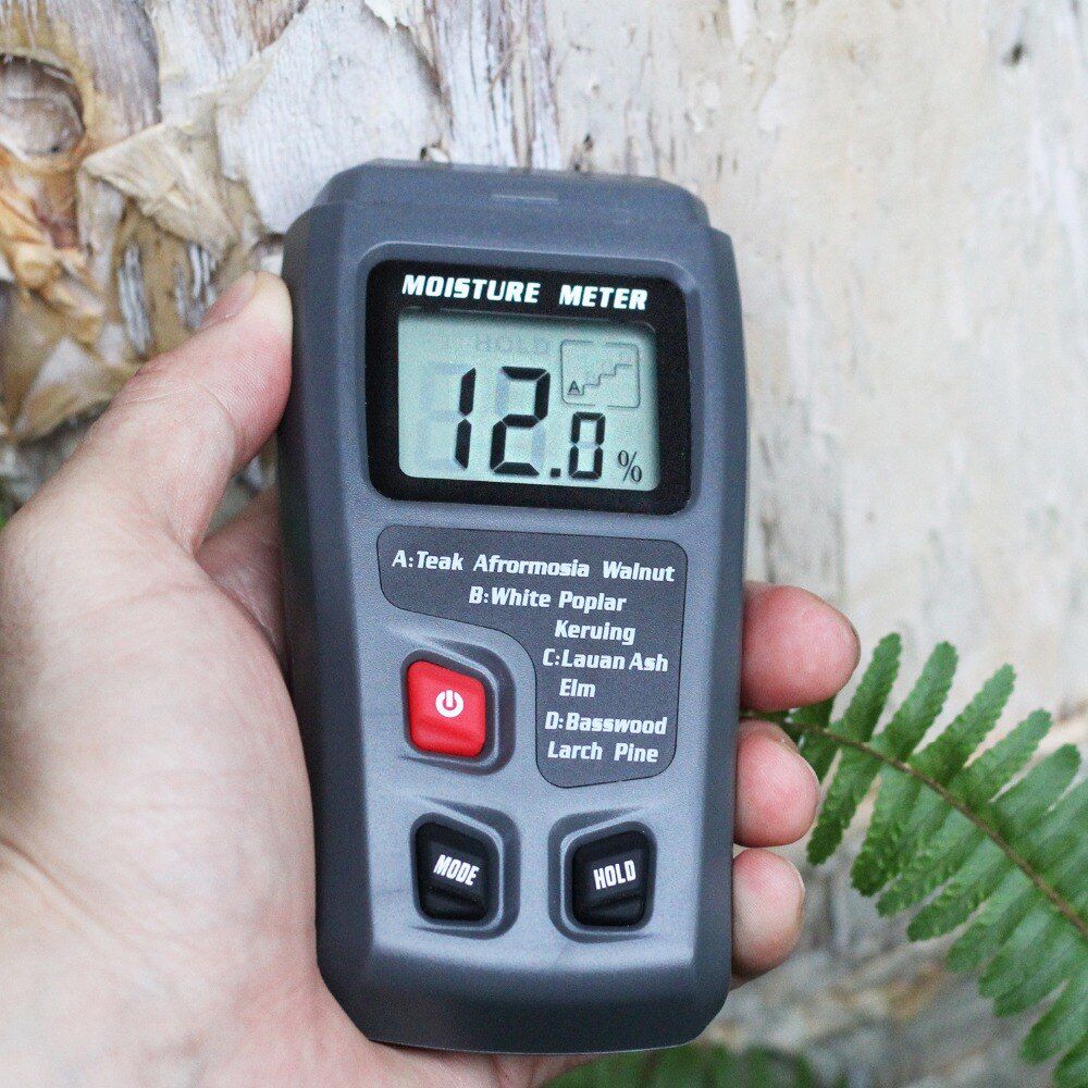 Digital Wood Moisture Meter EMT01 Professional 0~99.9% Timber Hygrometer Portable Tool LCD Display Timber Damp Detector