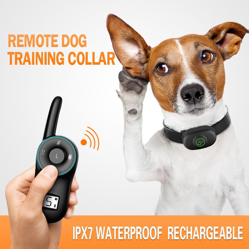 Dog Training Collar Waterproof Dog Electric Collar USB Rechargeable Remote Dog Bark Control Collar Dog Anti Bark Trainer