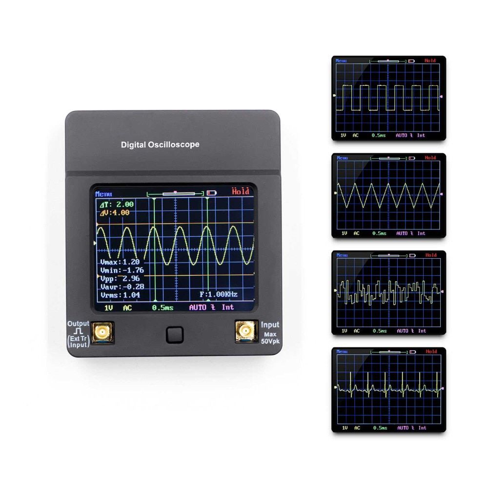 Portable DSO112A TFT Mini Digital Oscilloscope Touch Contact Screen Portable USB Oscilloscope Interface 2MHz 5Msps