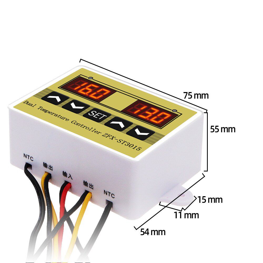 ZFX-ST3015 Dual Temperature Controller Incubator Controller temperature Humidity Thermostat Temperature Controller Regulator