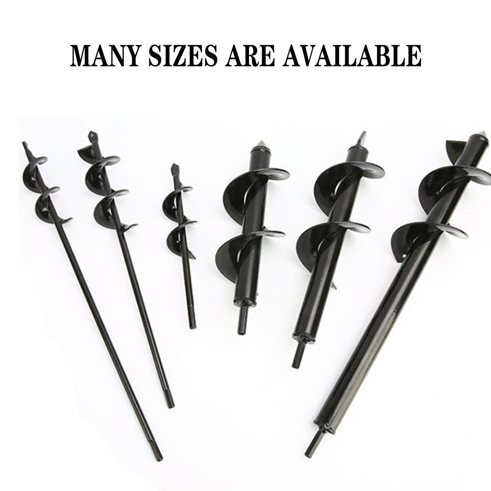 High Quality Earth Auger Drill Bit Garden Auger Spiral Bit Flower Planting Hole Digger Ground Auger Yard Gardening Planting Tool