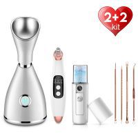 Electric Acne Blackhead Remover Point Noir Vacuum Extractor Tool Nano Facial Sprayer Steamer Humidifier Black Spots Pore Cleaner