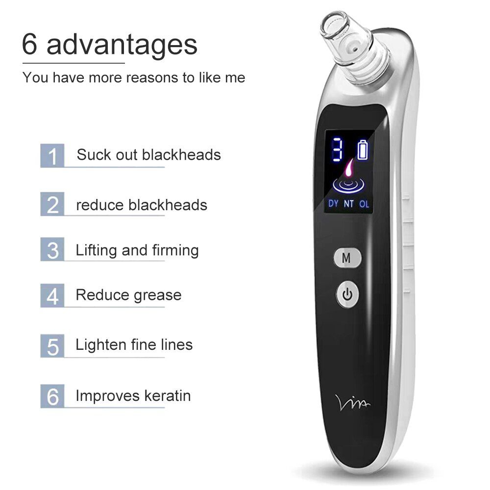 Electric Blackhead Remover Pore Acne Vacuum Cleaner Nose Face Deep Cleansing Suction Machine Skin Care Tools Beauty Instrument